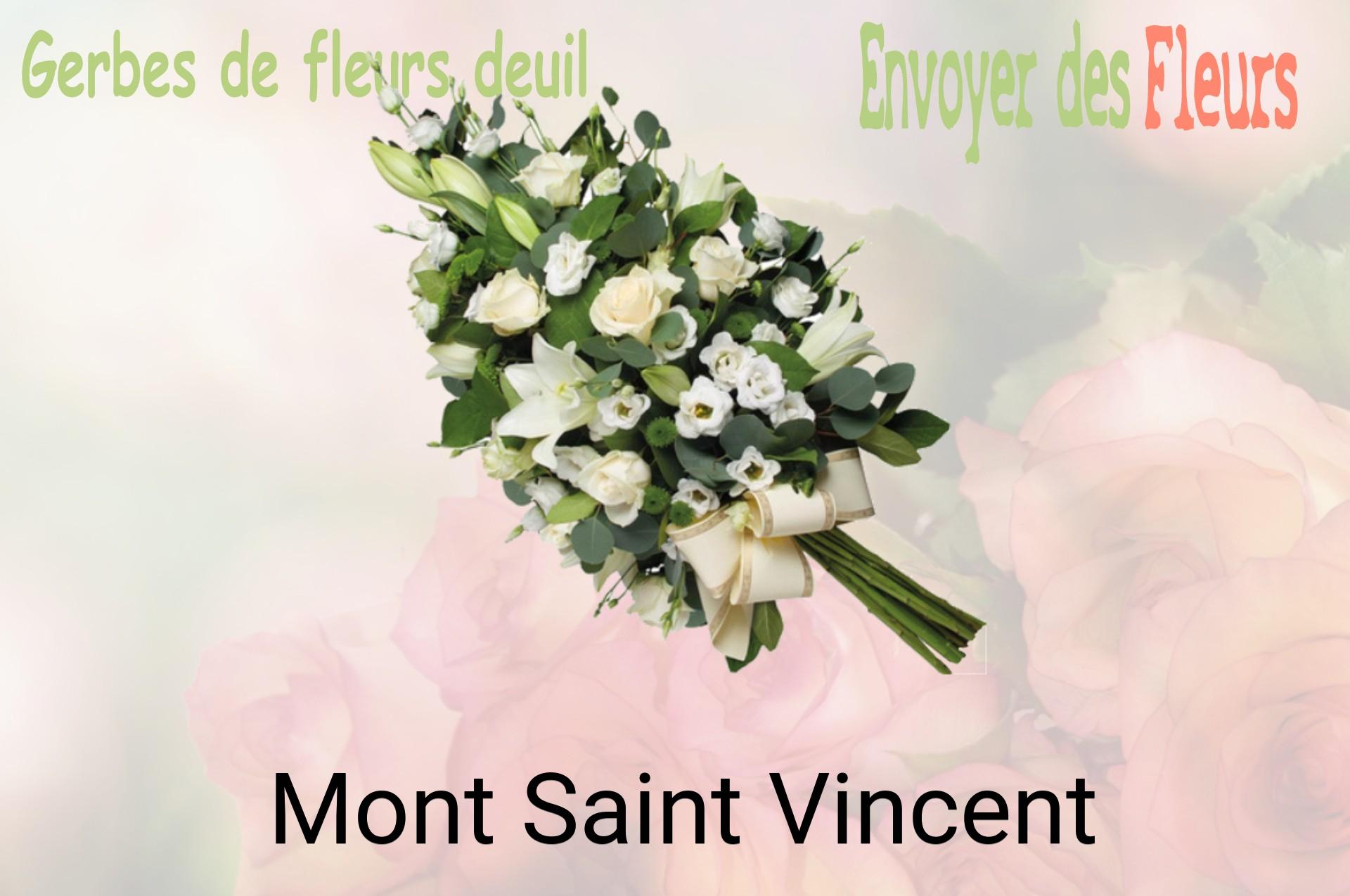 Gerbe de fleurs de deuil livrée à Mont-Saint-Vincent